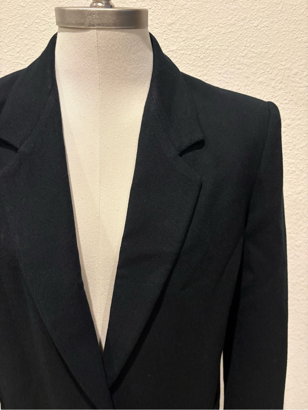 Vintage 80s 90s Prophecy Women’s Blazer Boxy 1 Button Wool Lined Black Size 8 - Picture 3 of 11